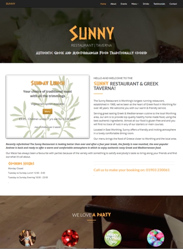 Sunny Restaurant | Taverna - Worthing