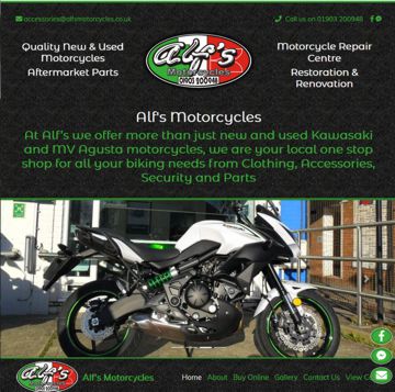 Alf's Motorcycles | your local one stop shop for all your biking needs from Clothing, Accessories, Security and Parts | Worthing